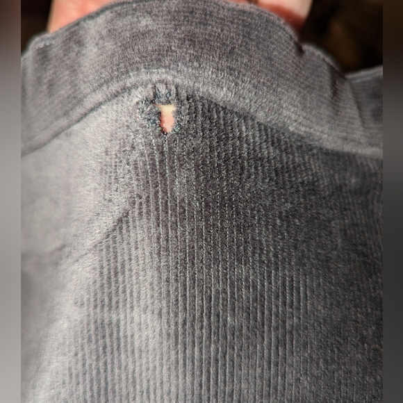 Steel gray soft, thin corduroy pants - size 10? M LONG - Picture 6 of 6